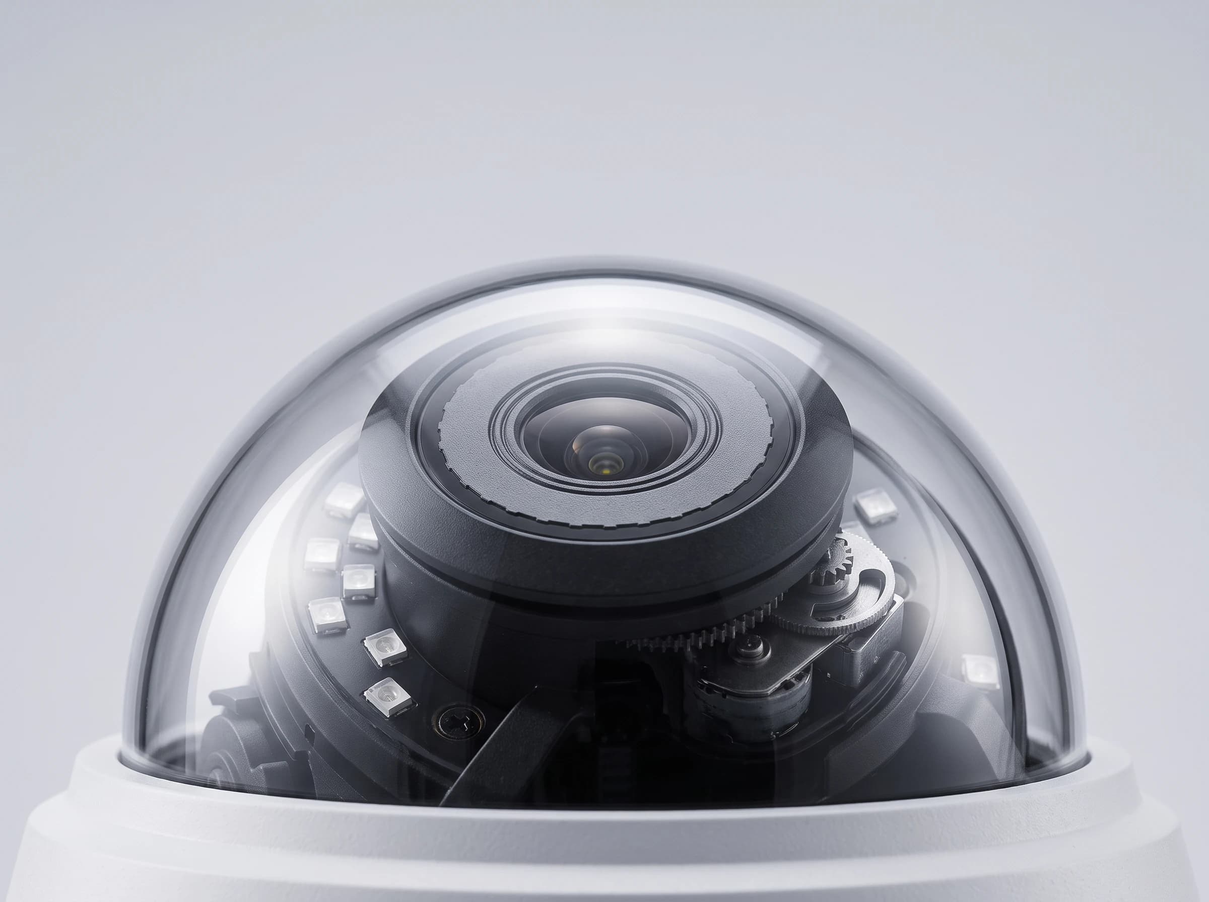 Nahaufnahme des motorisierten Objektivs der FC-8D Zoom