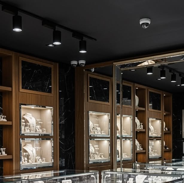 Kamerainstallation im Geschäftsraum einer Apotheke