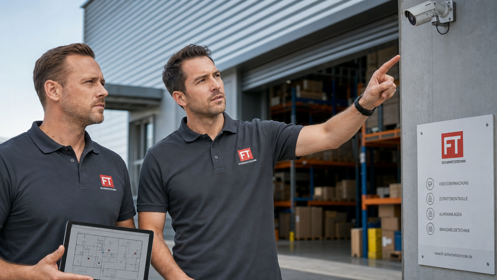 FT-Techniker bei der Vor-Ort-Beratung mit Tablet